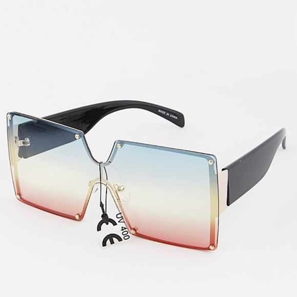 🦄 Host Pick 🦄 Square Frame Mix Tone Sunglasses - Picture 3 of 8